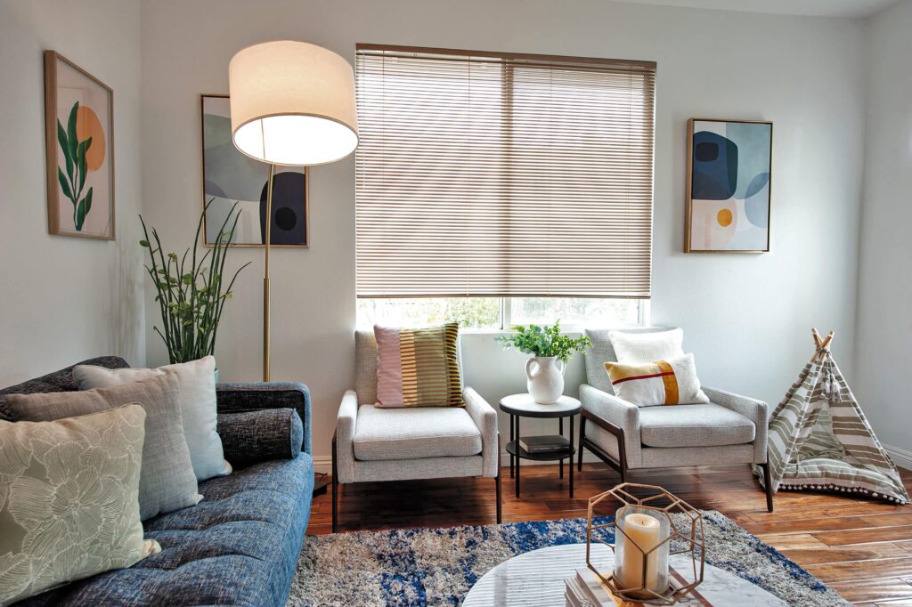 Norman Aluminum Blinds Living Room scaled 1