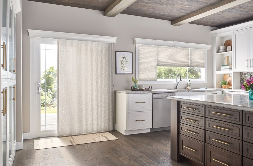 Vertical Honeycomb Shades On Sliding Doors