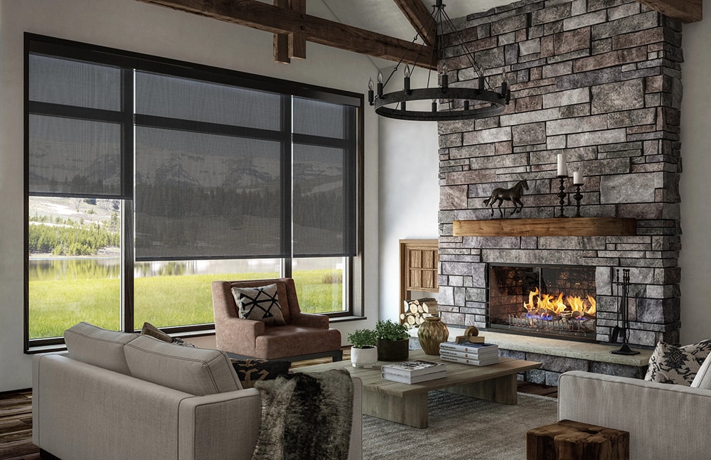 solar shades living room